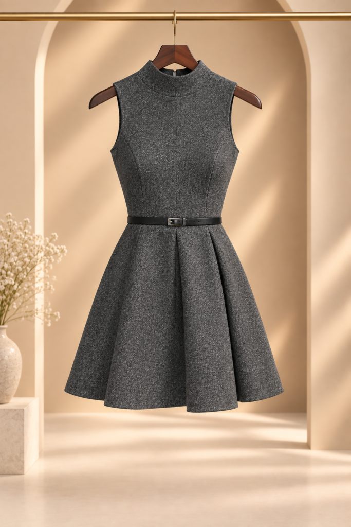 Grey Wool Dress